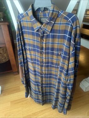 Pendleton Blue and Brown Plaid Button-Down Shirt